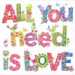 Serwetka -1475-  All you need is love